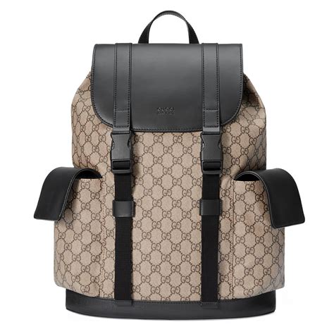 gucci men's black soft gg supreme backpack|Gg Supreme canvas zip backpack.